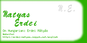 matyas erdei business card